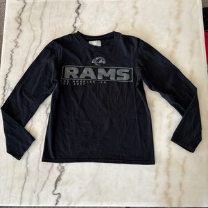 NFL Rams Womans Long Sleeve Black Tee